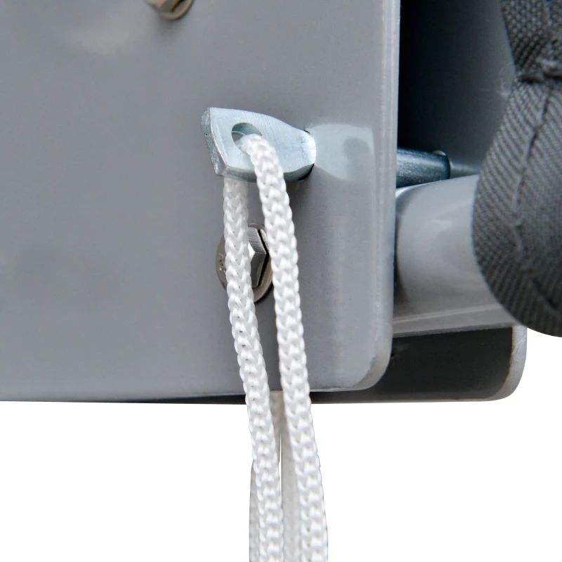 Outsunny Cortina cu Baldachin care se Inchide din Poliester Gri Inchis