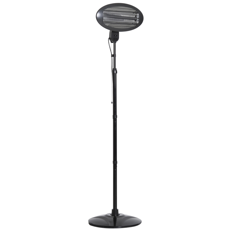 Outsunny Lampa Sistem de Incalzire pentru Extern 2000W Negru 180-210cm