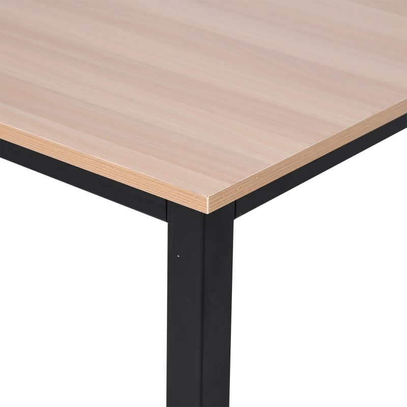 Homcom Tavolo Scrivania in Legno MDF Color Rovere e Gambe in Metallo Nero