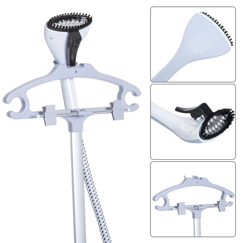 HomCom Fier de Calcat cu Vapor Vertical Profesional cu Rezervor 1.8L 1800W