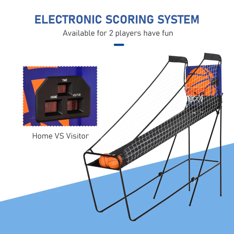 HomCom cos baschet cu plasa, pentru interior, 66x207x206 cm