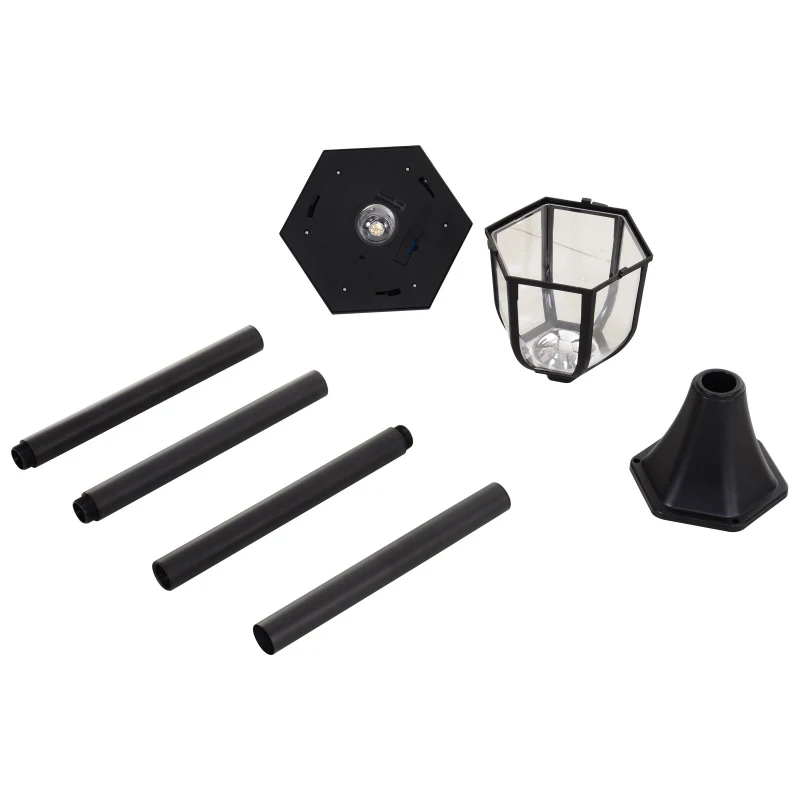 Outsunny Lampa de Extern cu 6 Lumini LED Pornire Automata Impermeabil