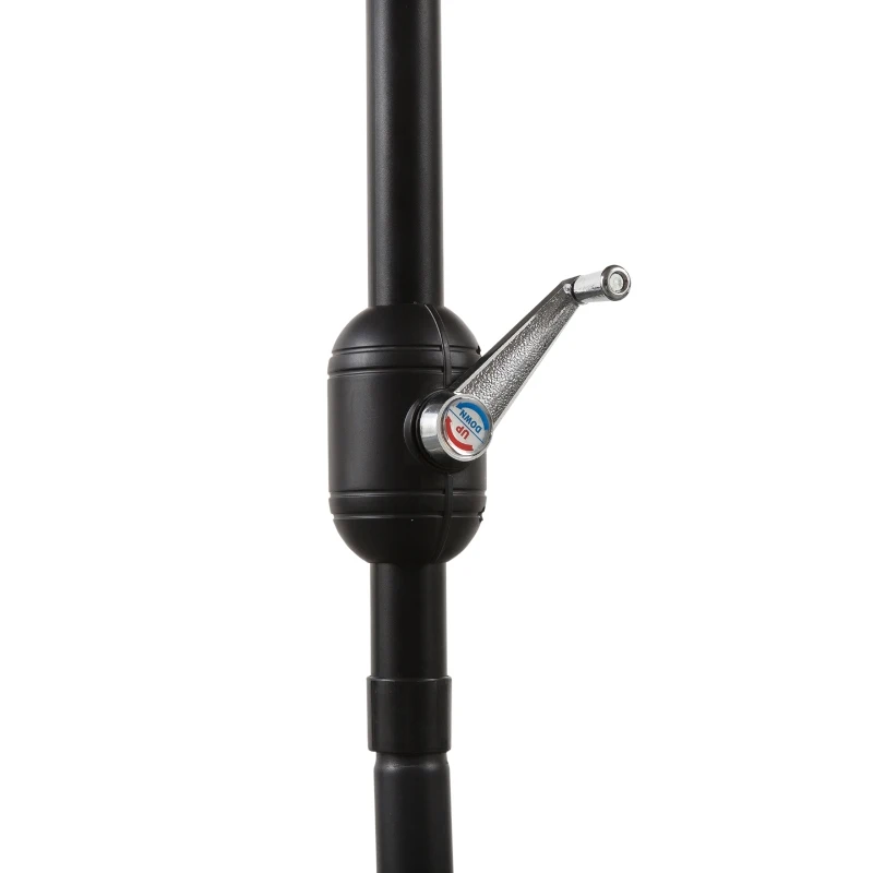 Outsunny Umbrela de Soare pentru Plaja sau Gradina Impermeabila din Otel Maro Cafea Φ3x2.50m