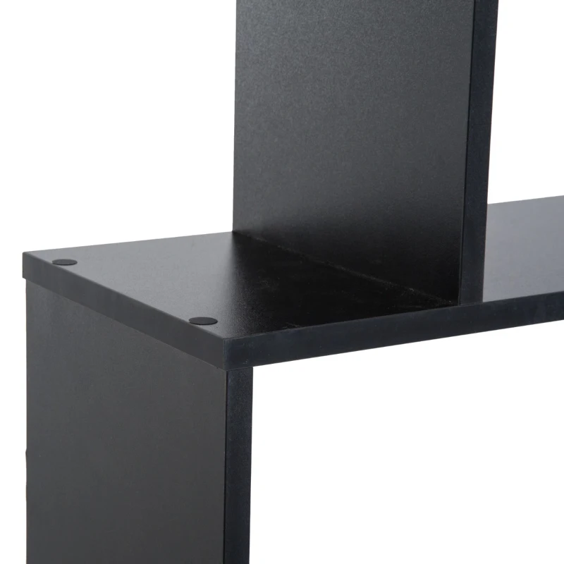 HOMCOM Bibliotecă din Lemn, Design Modern cu 6 Rafturi, 80x23x192 cm, Negru