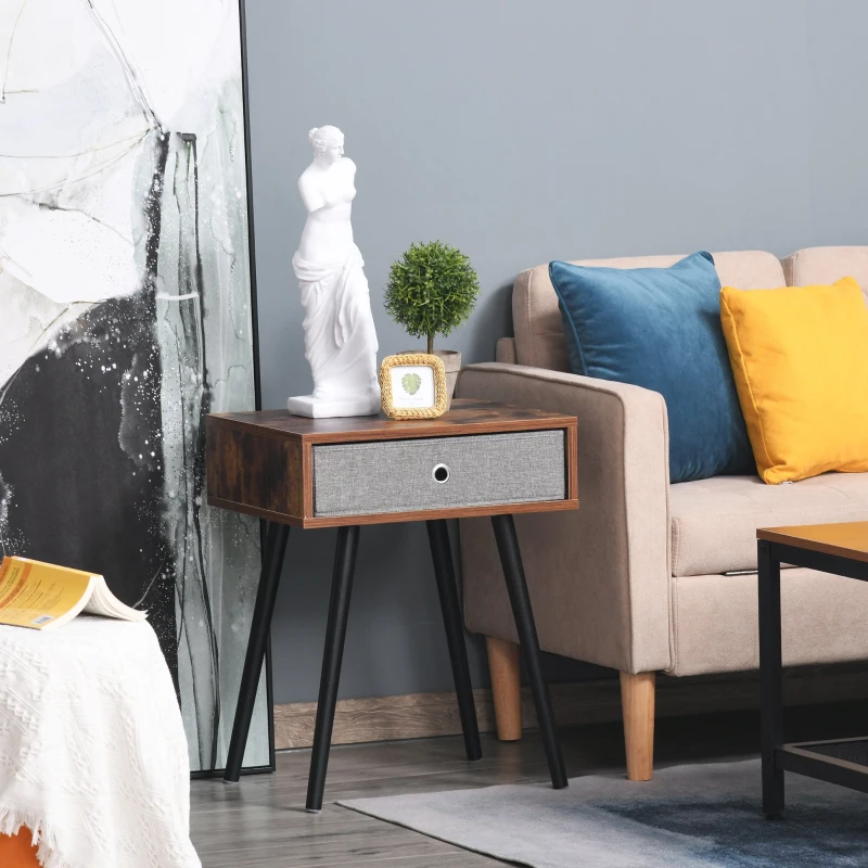 HOMCOM masuta de living, cu sertar, 48x38x 61 cm