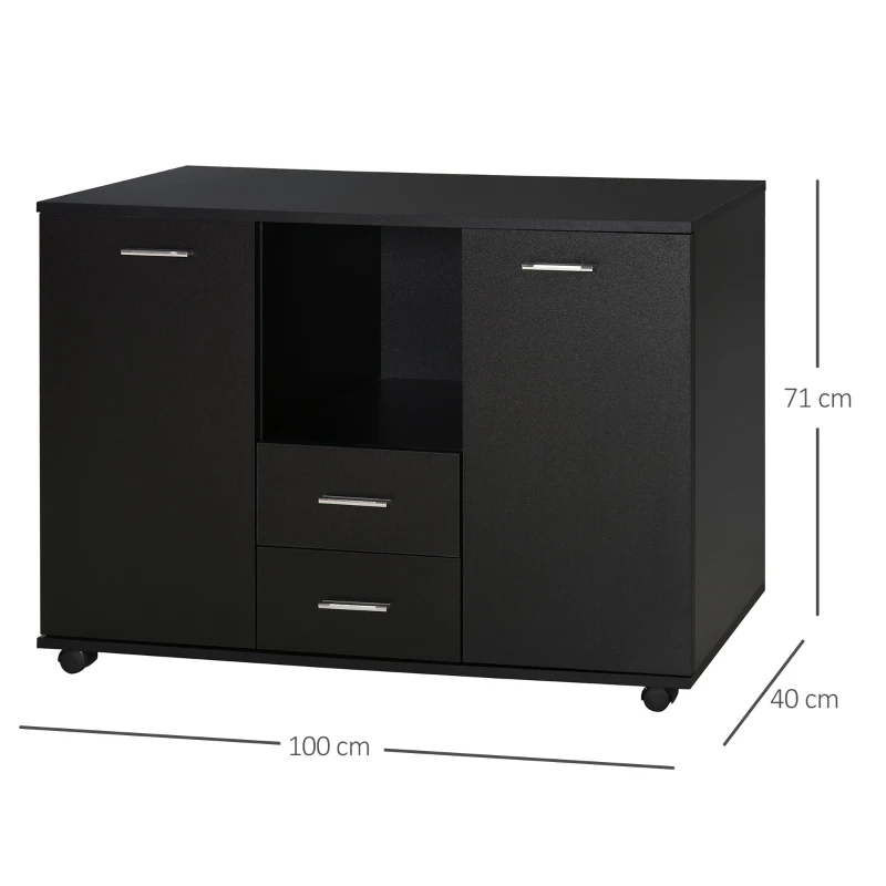 Vinsetto Dulap Mobil pentru Birou – 4 Roti