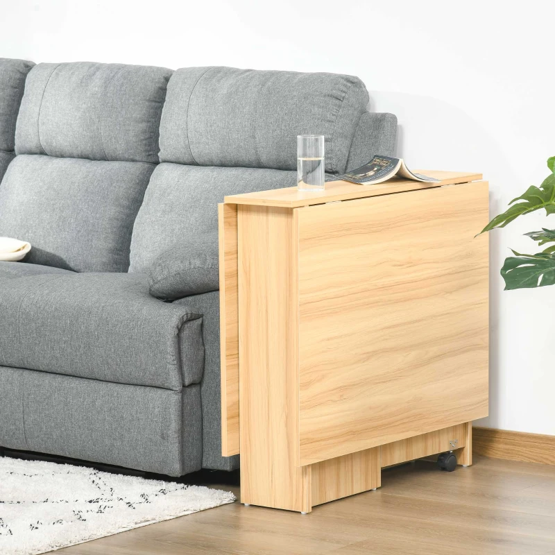 Homcom Masa Pliabila Lemn Natural 140 × 80 cm(m-9)
