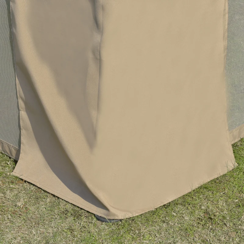 Outsunny Foisor de Gradina cu plasa de tantari 3x3m si acoperis pe 2 niveluri, Metal