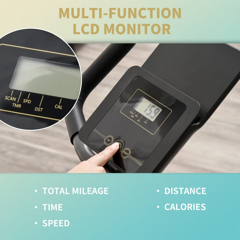 HOMCOM bicicleta pliabila fitness, 113x65x120 cm