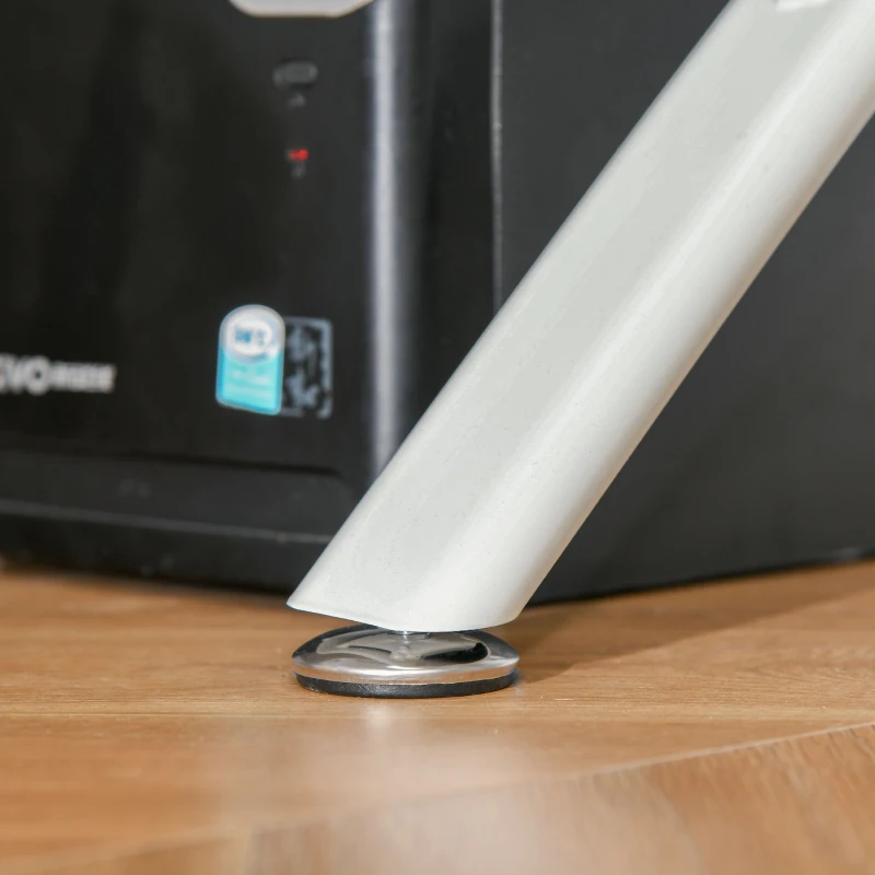 HOMCOM Masa de birou pe colt cu comoda suport PC pentru Oficiu Alb