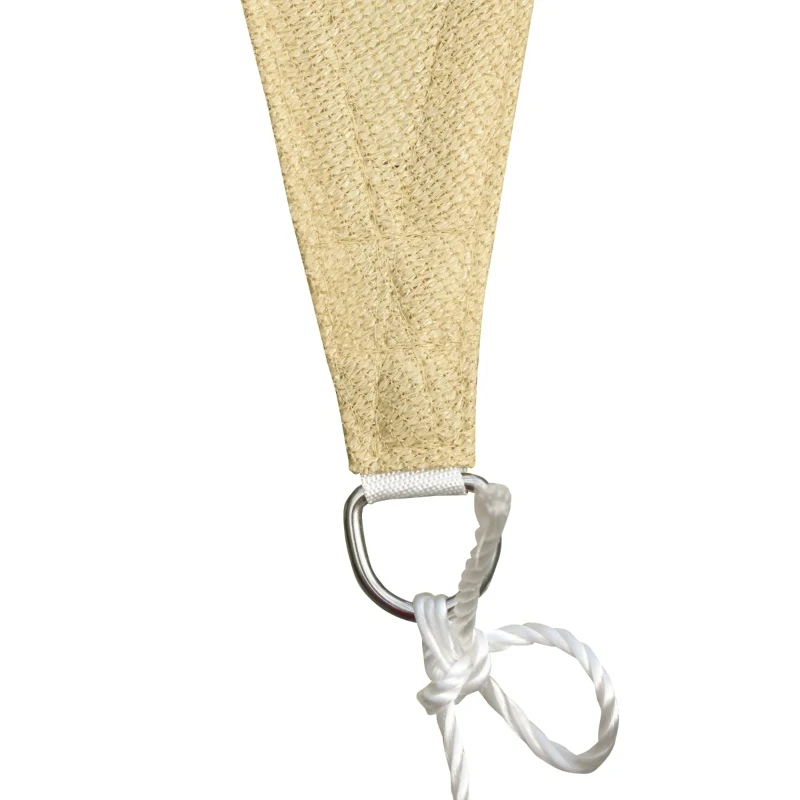 Outsunny Cort Parasolar Triunghiulare din HDPE, Culoarea nisipului, 3x3x3m