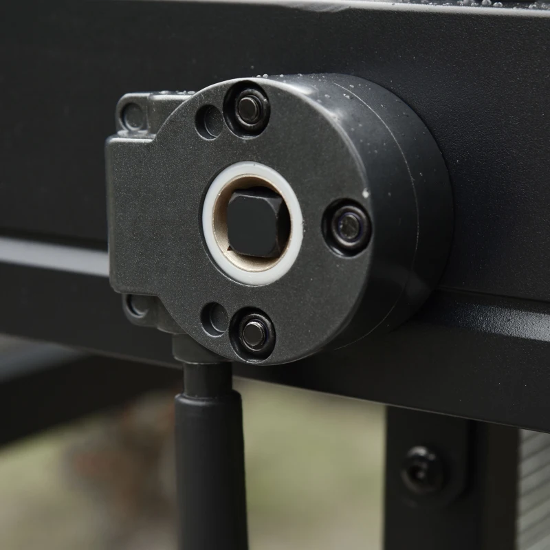 Outsunny pergola cu trapa pentru foisor gradina 3.48x3m, gri