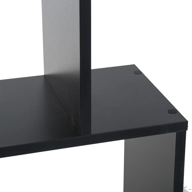 HOMCOM Bibliotecă din Lemn, Design Modern cu 6 Rafturi, 80x23x192 cm, Negru