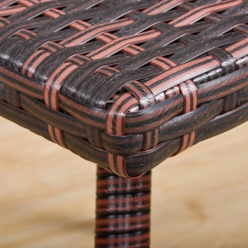 Outsunny masuta din ratan sintetic 45x45x44cm, gri