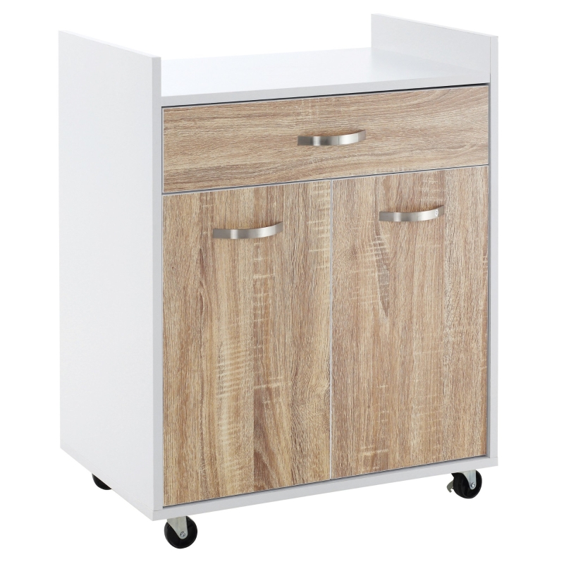 HomCom carucior bucatarie, cu dulap si sertar, 60x40x77cm