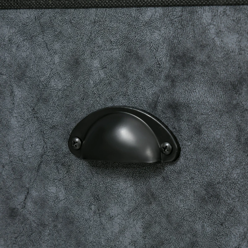 HOMCOM Comoda cu 6 sertare din Material Textil si Otel 80x30x70cm Multicolora