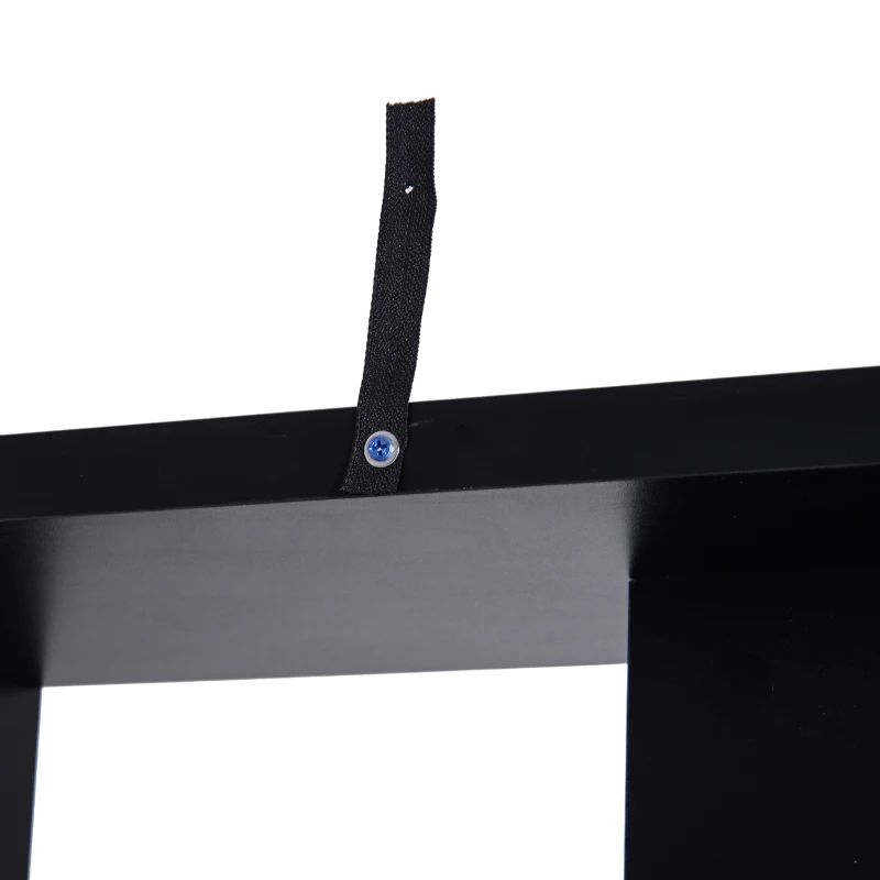 Homcom Mobilier cu Rafturi Librarie 5 Niveluri in Lemn, Negru, 120x28.6x160cm