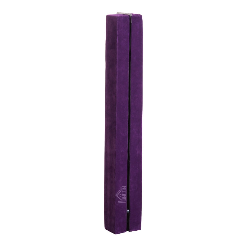 Homcom Trave da Ginnastica per Allenamento Imbottita in Legno, Viola, 210x10x6.5cm