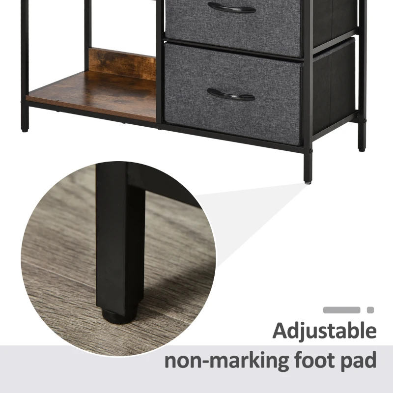 HOMCOM comoda mobila multifunctionala, 80x29x71cm, maro