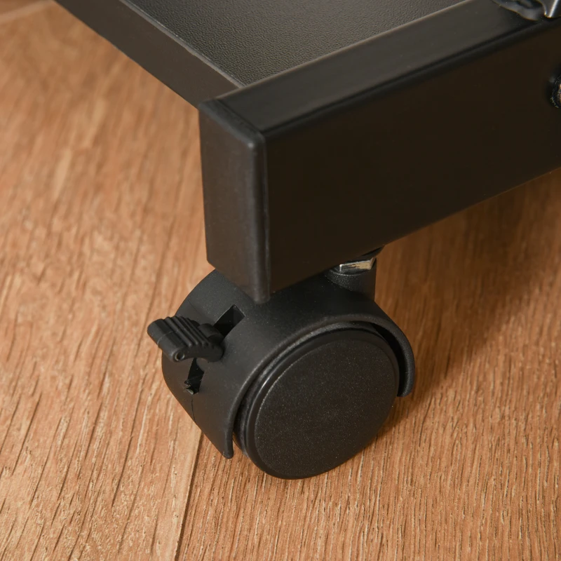 HOMCOM birou cu suport pentru PC si tastatura, negru