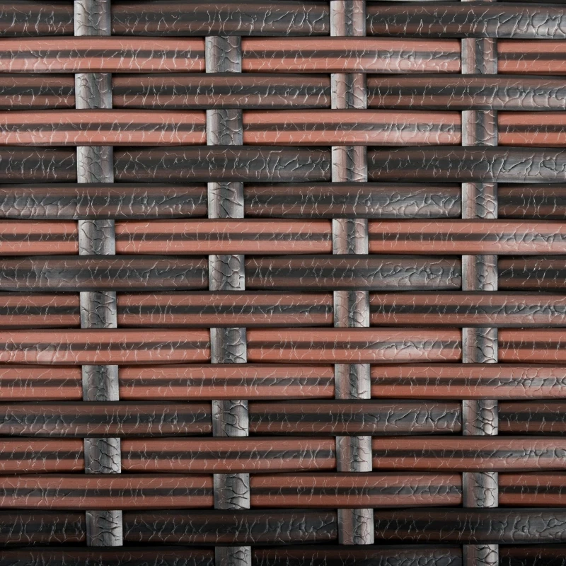 Outsunny masuta din ratan sintetic 45x45x44cm, gri