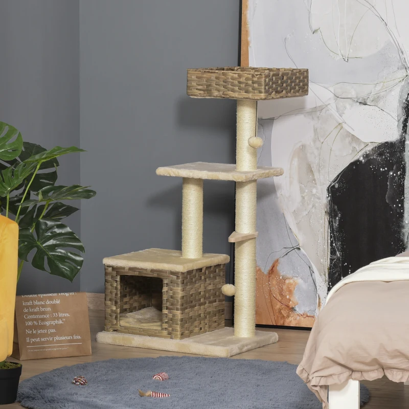 PawHut ansamblu pentru pisici, 60x40x109 cm