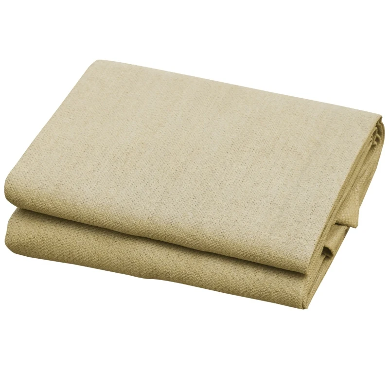 Outsunny Cort Parasolar Triunghiulare din HDPE, Culoarea nisipului, 3x3x3m