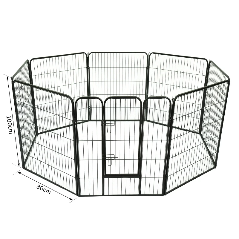 PawHut Gard Modular pentru Animale Câini Pisici Pui Rozătoare 8 Bucăți 80x100cm