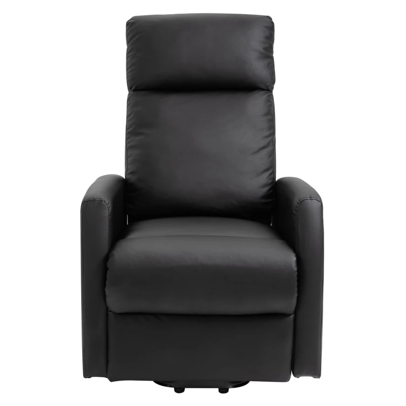 HOMCOM Fotoliu Ridicare Electric 145° – Rabatabil pentru Varstnici, Negru