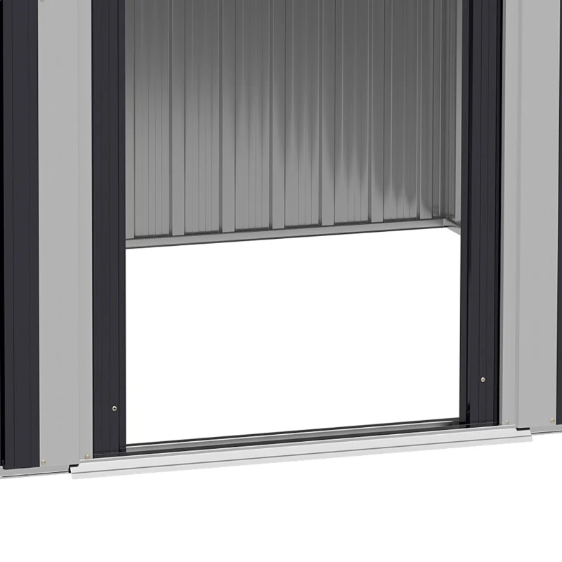 Outsunny Magazie Gradina 2×1,5×1,9 m – Otel Zincat cu Usi Culisante(m-10)