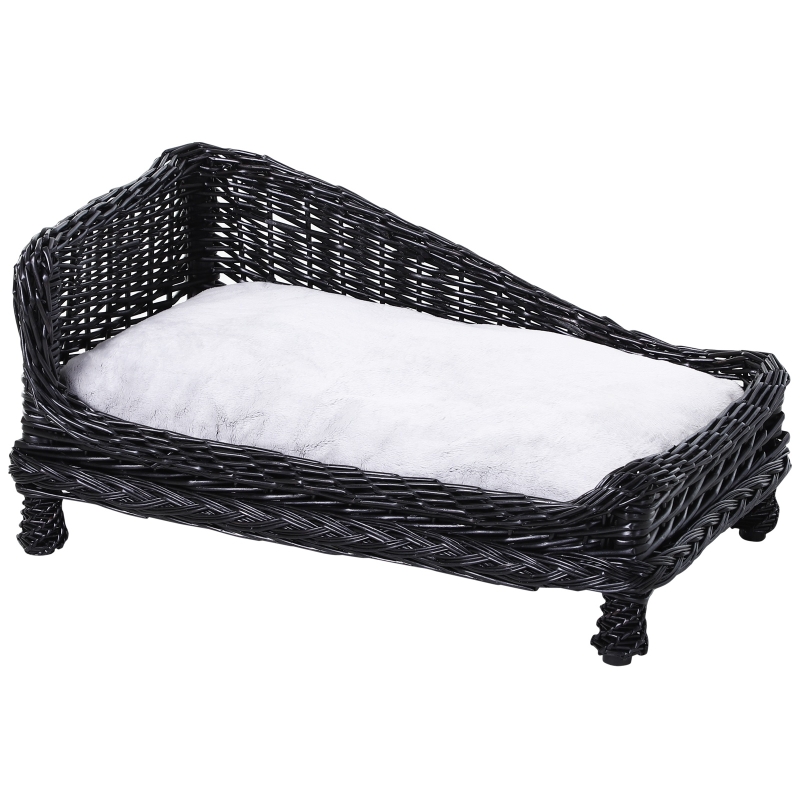 PawHut sezlong animale de companie, 69x42x33cm, negru