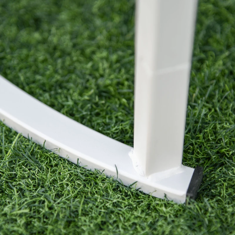 Outsunny Set 2 Masute de Salon s Gradina Se Stivuiesc din Fier, Alb