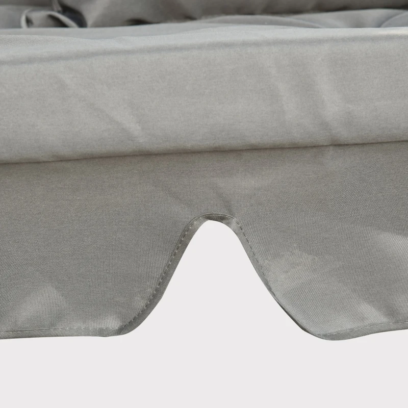 Outsunny Balansoar 3 Locuri si Sezlong cu Copertina tip Foisor cu Plasa Impotriva Tantarilor si Perne(m-10)