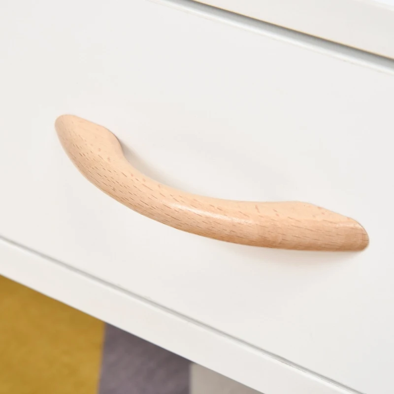 HOMCOM Masuta de sufragerie moderna, cu usa si sertar Sufragerie si Birou Alba