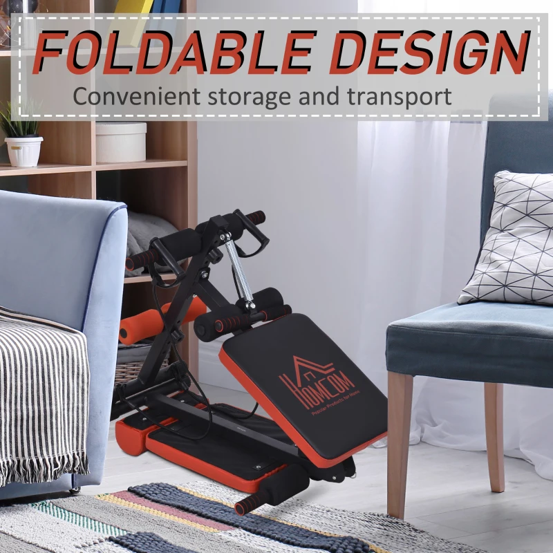 HOMCOM banca pliabila pentru abdomene, 48x135x61-68cm