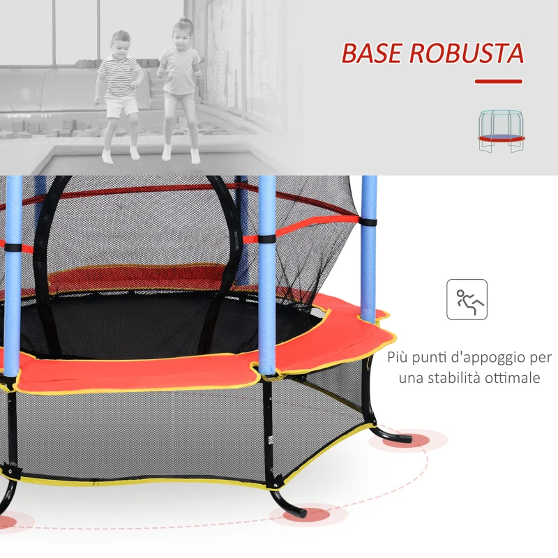 Homcom Trambulina Elastica cu Plasa de Siguranta Diametru 140cm