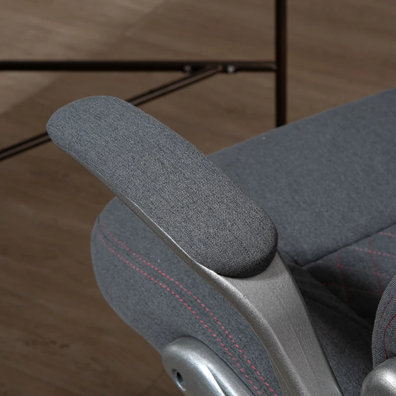 Vinsetto scaun ergonomic de birou si gaming, tapitat textil, gri