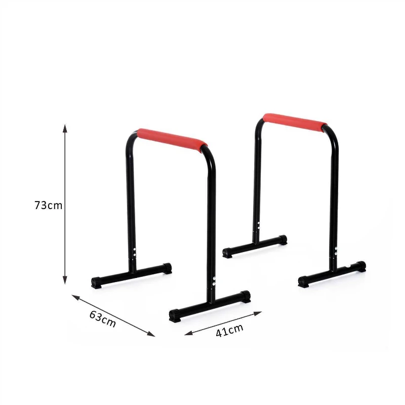 HOMCOM paralele fitness, din tuburi de otel, 73 cm, negre