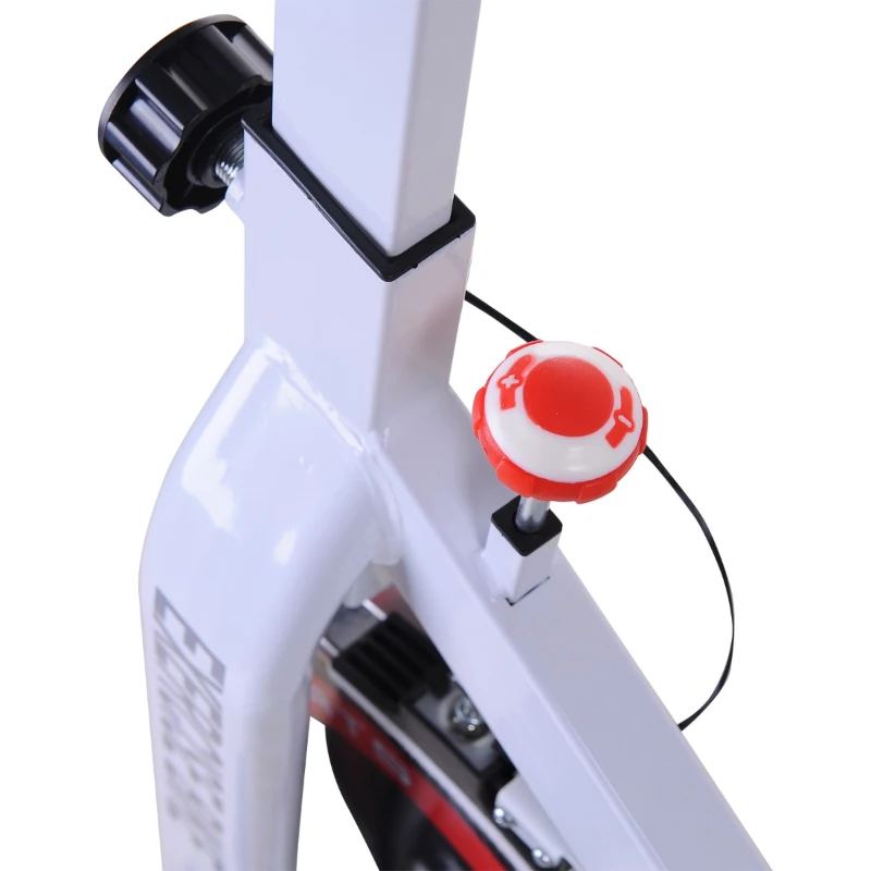 Homcom Bicicleta Fitness, Alb, negru, rosu, 107x48x100cm