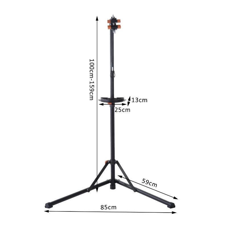 HomCom Suport reparație biciclete, din Fier și PP, 85x59x100-159cm