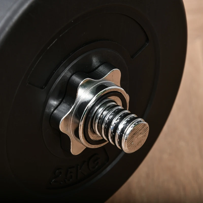 Homcom Set Haltere – 70 kg cu 8 Discuri & Bara Curbata Otel