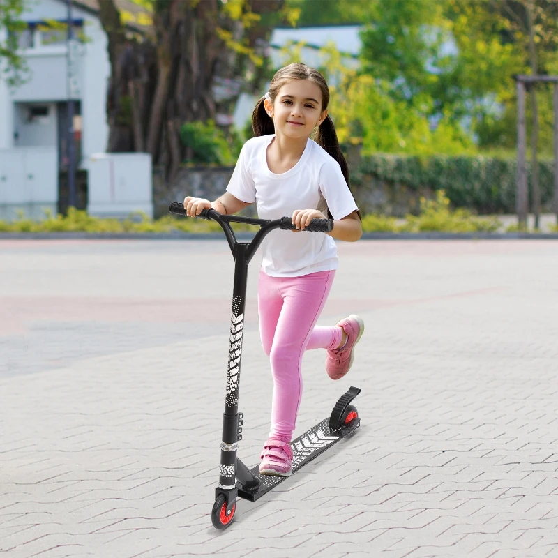 HOMCOM Trotineta pentru Adulti din Aluminiu cu Maner Ergonomic Neagra