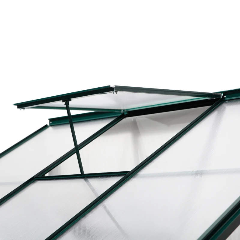 Outsunny Sera de Gradina din Policarbonat cu Fereastra si Usa glisanta