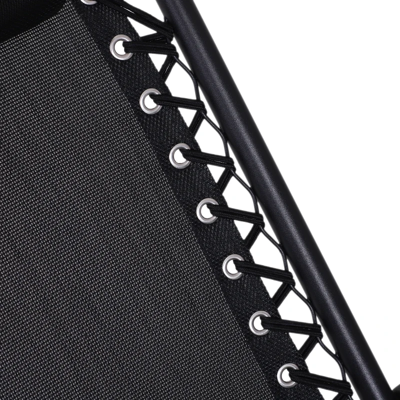 Outsunny, scaun de tip balansoar, 105x64x125cm, negru