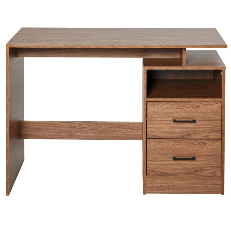 HOMCOM Birou Modern din Lemn cu Sertare pentru Birou si Camera de Studiu