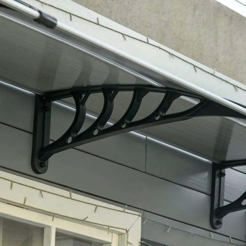 Outsunny Copertina Exterior 300×100 cm – Policarbonat & Aluminiu Maro