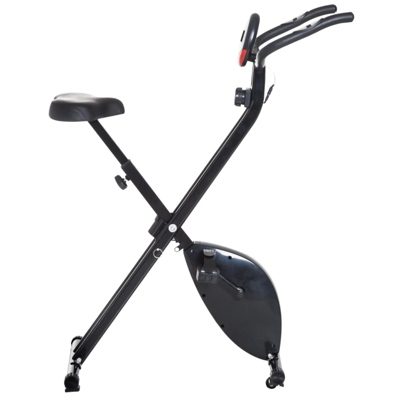 Bicicleta de exercitii pliabila HOMCOM cu afisaj si 8 nivele de rezistenta(m-4)