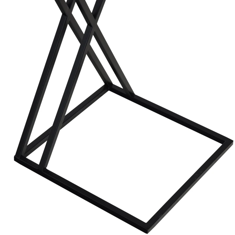 HOMCOM Lampă de Podea Modernă cu Înăcarcător Wireless, Abajur Reglabil și Etajeră Suplimentară, 36x36x165 cm, Negru