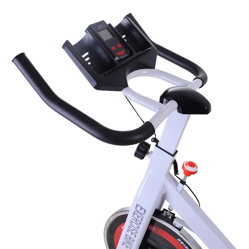 Homcom Bicicleta Fitness, Alb, negru, rosu, 107x48x100cm
