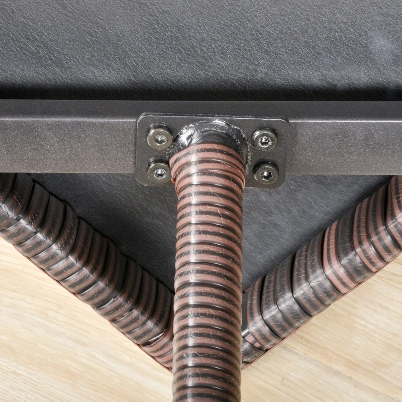 Outsunny masuta din ratan sintetic 45x45x44cm, gri